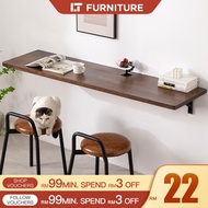 Bar Table Hanging Table Wooden Wall Table Folding Table with Bracket Meja Bar Meja Tinggi Balcony Ta
