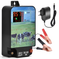 20KM/12.4Miles Electronic Fence Kit Electronic Fence Charger for Livestock  Sheep Cattle Horse Poult