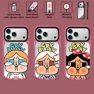 CRYBABY Impact Acrylic Case -Mirror Magnetic Ring effect phone case compatible Apple iPhone 18 Pro M