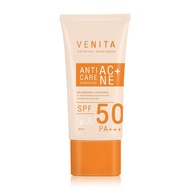 Venita Anti-Acne Care Sunscreen SPF50/PA+++ เวนิต้า กันแดดเนื้อครีมเจลบางเบา ซึมเร็ว เกลี่ยง่าย.