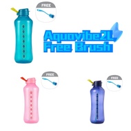 JULY PROMO Aquavibe Eco Bottle 2L(With Handle+Aquavibe Straw) + Free: Brush 1pc *July'26