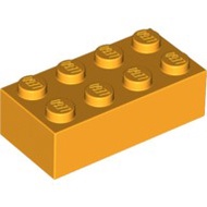 LEGO LEGO 3001 Bright Orange Particle Brick Brick 2x4 6100027
