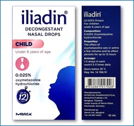 Iliadin Pedriatric Nasal Decongestant 0.025% Drops (New Look 0.34 Ounces) for Children Under 6 Years