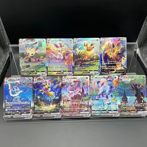 Anime PTCG Japanese Collection Card Eevee Family Umbreon Vmax Eevee Heroes Evolving Diy Skies 095/06