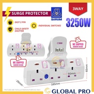 SIRIM T-ADAPORT Trailing Extension Socket Extension SIRIM Extension Socket Easy 2 Pin Plug Surge Pro