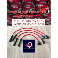 6002 - *HOS* KP PLUG - PROTON SAGA 12V MEGA VALVE 4G13/4G15 1992y CAR PLUG WIRE SET / (9MM🔴RED) PLUG