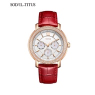 Solvil et Titus W06-03251-003 Women's Quartz Analogue Watch in White Dial and Leather Strap