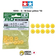 Tamiya 10312-G-18 Gear Yellow (10Pcs) Sprocket