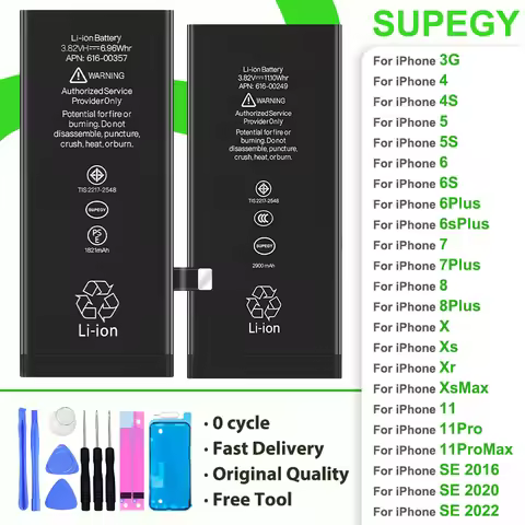 Phone Battery for Apple IPhone 3G 3GS 5 6 S 7 Plus 8plus X Xr Xs Max 11 Pro Max Replacement Bateria 