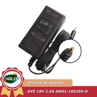 Genuine GVE GM51-190250-D AC DC Adapter Charger 19V 2.5A 47.5W Power Supply