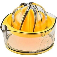 Citrus Lemon Orange Juicer, Manual Hand Squeezer with Built-in Measuring Cup and Strainer, 8OZ (Yell