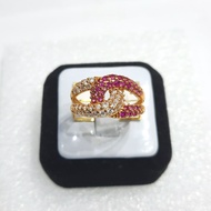 cincin emas kuning asli 17k-700 model chanel