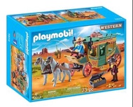 Playmobil 摩比，70013西部牛仔 馬車，含原盒說明書，無缺。