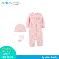 CR JUMPSUIT+HAT+SOCK 3PC PINK L12 คาร์เตอร์หมีจั๊มสูทเด็ก-หมวก-ถุงเท้า ลายแกะ