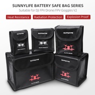 Li-Po Battery Safe Bag Heat-resistant Storage Bag for DJI FPV Drone/FPV Goggles V2 Lipo Battery Safe Bag Explosionproof Storage Case Guard for DJI FPV Drone/FPV Goggles V2