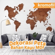Wooden World Map / Wall Decoration Map / World Maps / Wooden World Map / Wall Decoration - L, XL