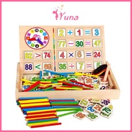 Box Of 100 Numbers With Watch Wooden Math Learning Sticks - Smart Toys For Kids