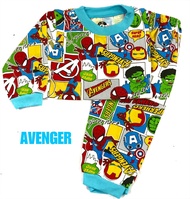 YEYA - BAJU TIDUR ANAK KIDS LAKI-LAKI/COWOK SETELAN/STELAN PP PUTIH BAHAN KAOS KATUN 4-7 TAHUN