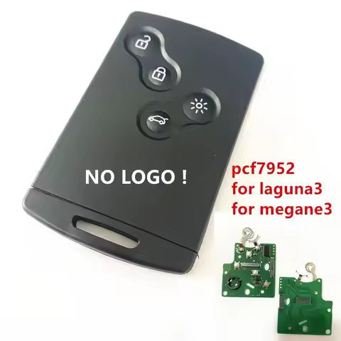 NO LOGO! 5PCS/LOT 4 Button Remote Key Card 433MHz ID46-PCF7952 Keyless Entry for Renau Megane 3 Lagu