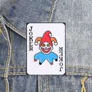 Pixel Style Joker Brand Enamel Brooch Fashion Clothing Accessories Backpack Badge Jewelry Gift