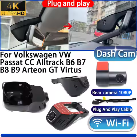 For HighCity Volkswagen VW Passat CC Alltrack B6 B7 B8 B9 Arteon GT Virtus Dash Cam Camera DVR 4K Pl