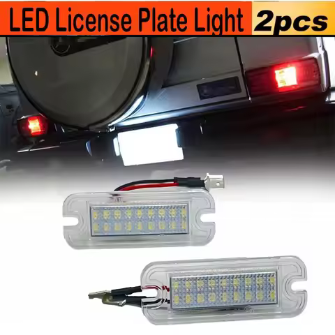 2Pcs For Mercedes Benz G-Class G55 G63 G65 G500 G550 W463 LED Number License Plate Lights Lamps Car 