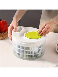 1件食物烘乾器沙拉甩干器水果蔬菜籃蔬菜洗滌機水果瀝水器生菜甩干器濾網廚房小工具