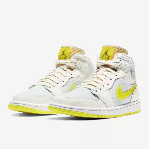 Nike genuine Air Jordan 1 Mid AJ1 Lakers Mid-top Basketball Shoes DB2822-107