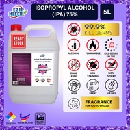 EZIP KLEEN 5L Instant Hand Sanitizer Isopropyl Alcohol (IPA) 75% / Rubbing Alcohol / Disinfectant Alcohol - 5L