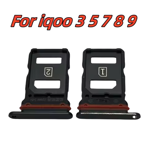 For Vivo iQOO 3 5 7 8 9 Pro SIM Card Tray Slot Holder Adapter Socket Repair Parts