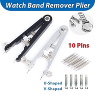 Watch Band Remover Pliers Watch Spring Bar Plier Tool Kit Watch Band Strap Chain Repair Tools U/V-sh