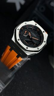 HUBSTORE 卡西歐 CASIO G-Shock GSHOCK 農家橡樹 皇家橡樹 八角行針 200米防水 橙色殼 銀色 黑色 橙色 GA2100 GA2100FR GA2100FR5A GA-2100 GA-2100FR GA-2100FR-5 GA-2100FR-5A 有現貨