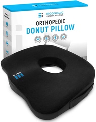 Orthopedic Donut Pillow: Memory Foam Chair Seat Cushion for Tailbone and Coccyx Pain, Sciatica, and 