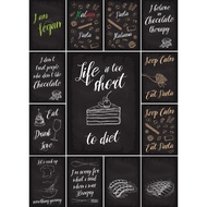Text Art Collection Life is Too Short to Diet Poster  Chic Interior Design Wall Decor Print