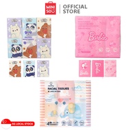 MINISO Soft Tissue 12pack(Barbie Scented Tissues/We Bare Bears Unscented Tissues/Baby Holiday Ultra Soft Facial Tissues)