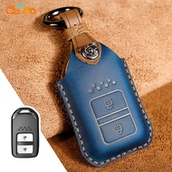 GTIOATO For Honda Leather Key Pouch Car Remote Key Case Shell For Honda Civic Jazz HRV Odyssey City Accord CRV Vezel