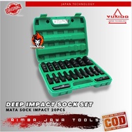 MATA Yukido Socket Extension Impact Socket 20 pcs 8 MM - 32 MM Impact Socket Wrench 1/ 2" Sock Deep 