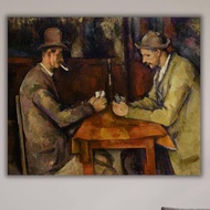 Cézanne "The Card Players" Vintage Canvas Art: Giclee Print Framed Option