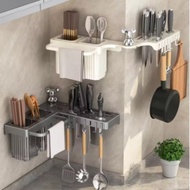 Kitchen corner storage rack Spice Storage Knives Holder Knife Stand Spice Rack Organizer Knives Hold