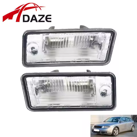 DAZE 8E0807430A 8E0807430B Left & Right Number License Plate Light Lamp For Audi A3 S3 A4 S4 A6 S6 A