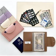 Funny Made passport storage Leather copper wallet & coin wallet + exchange rate table 5 types set