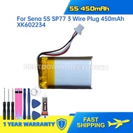 For Sena 5S SP77 2 3 Wire Plug 450mAh Headset Battery