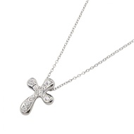 【二手】蒂芙尼 (Tiffany & Co.) 小十字架鑽石項鍊，頸圍 41 厘米，Pt950 鉑金，鑽石項鍊