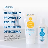 Grahams Natural Baby Eczema Cream 75g Formulated for Babies & Children 0+mths Help to relief eczema 