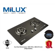 MGH-966F MILUX TEMPERED GLASS DAPUR GAS COOKER HOB STOVE FLEXIBLE BUILD IN SIZE Built-in Hob 煤气炉