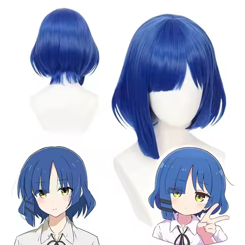Anime Bochi The Rocck Cosplay Costume Blue Wig For Woman Girls Halloween Christmas Customized Cospla