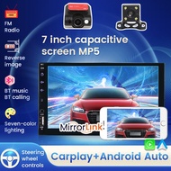 2Din Universal Car MP5 Player 7 HD Touch Screen Auto Radio Car Audio Carplay Android Auto DVR BT TF Camera Mirror Link 2.5 MP3