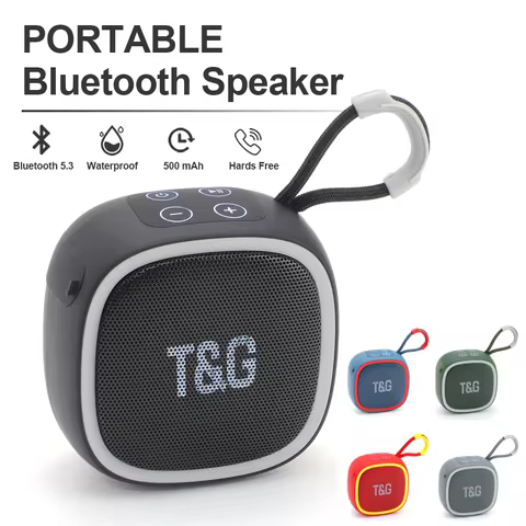 TG659 Mini Portable Outdoor Bluetooth Speaker Wireless Bass Soundbar Boombox Waterproof Loudspeaker 