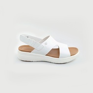 TREND รองเท้าหนัง PU/รองเท้าแตะรัดส้น ส้น 4 CM. รุ่น JASPER สี WHITE l รองเท้าแตะ ผู้หญิง