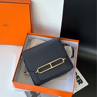 Hermes mini Roulis 午夜藍金扣